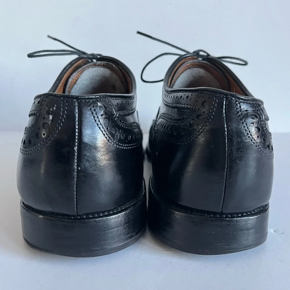 Allen Edmonds McAllister Oxford Wingtip Dress Shoes Black Leather 9.5